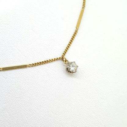 Diamond Solitaire Pendant with Chain