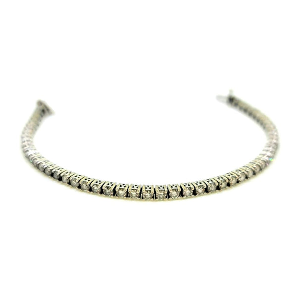 5.40ct Diamond Line Tennis Bracelet in 18ct White Gold, 5.40 carat total