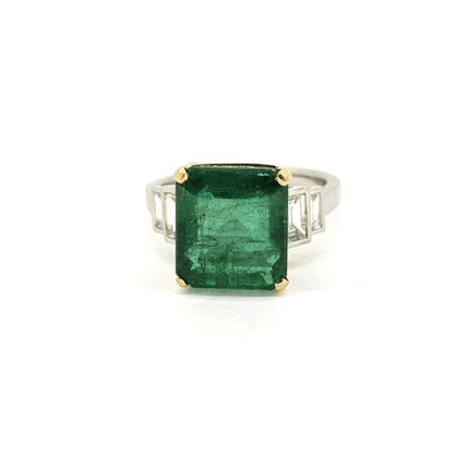 5.74ct Emerald and Diamond Dress Ring