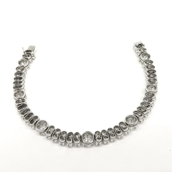 Double Row Diamond Bracelet, 10.50 carat total