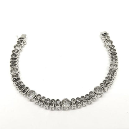 Double Row Diamond Bracelet, 10.50 carat total