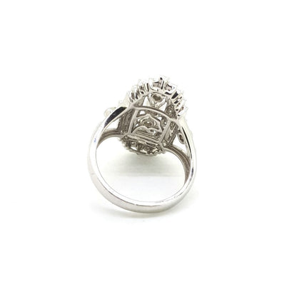 Art Deco Style Diamond Plaque Ring