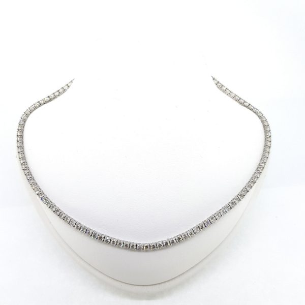 Diamond Line Necklace, 15.80 carat total
