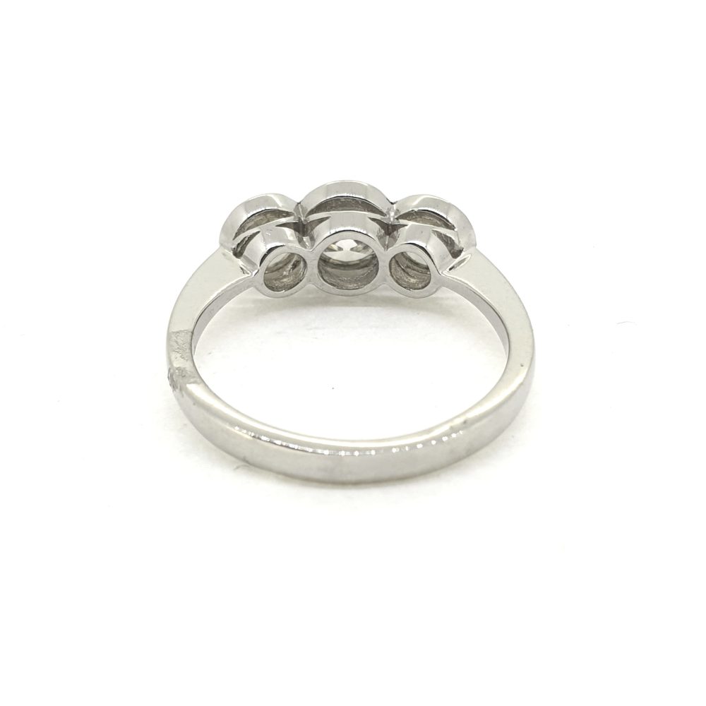 1.50cts Diamond Three Stone Diamond Engagement Ring in Platinum