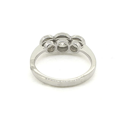 1.50cts Diamond Three Stone Diamond Engagement Ring in Platinum