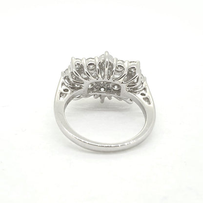Contemporary Diamond Cluster Dress Ring, 2 carat total