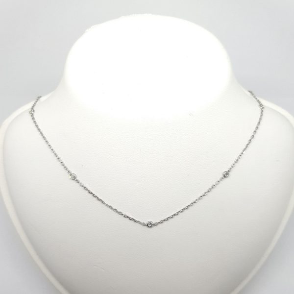 Diamond Set 18ct White Gold Chain
