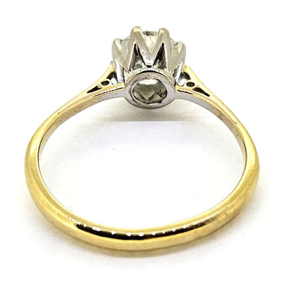 1ct Diamond Solitaire Engagement Ring in 18ct Gold