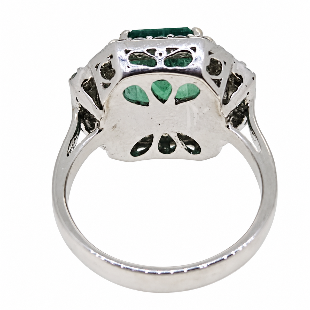 Emerald and Diamond Cluster Ring E5.12 D.96 18ct