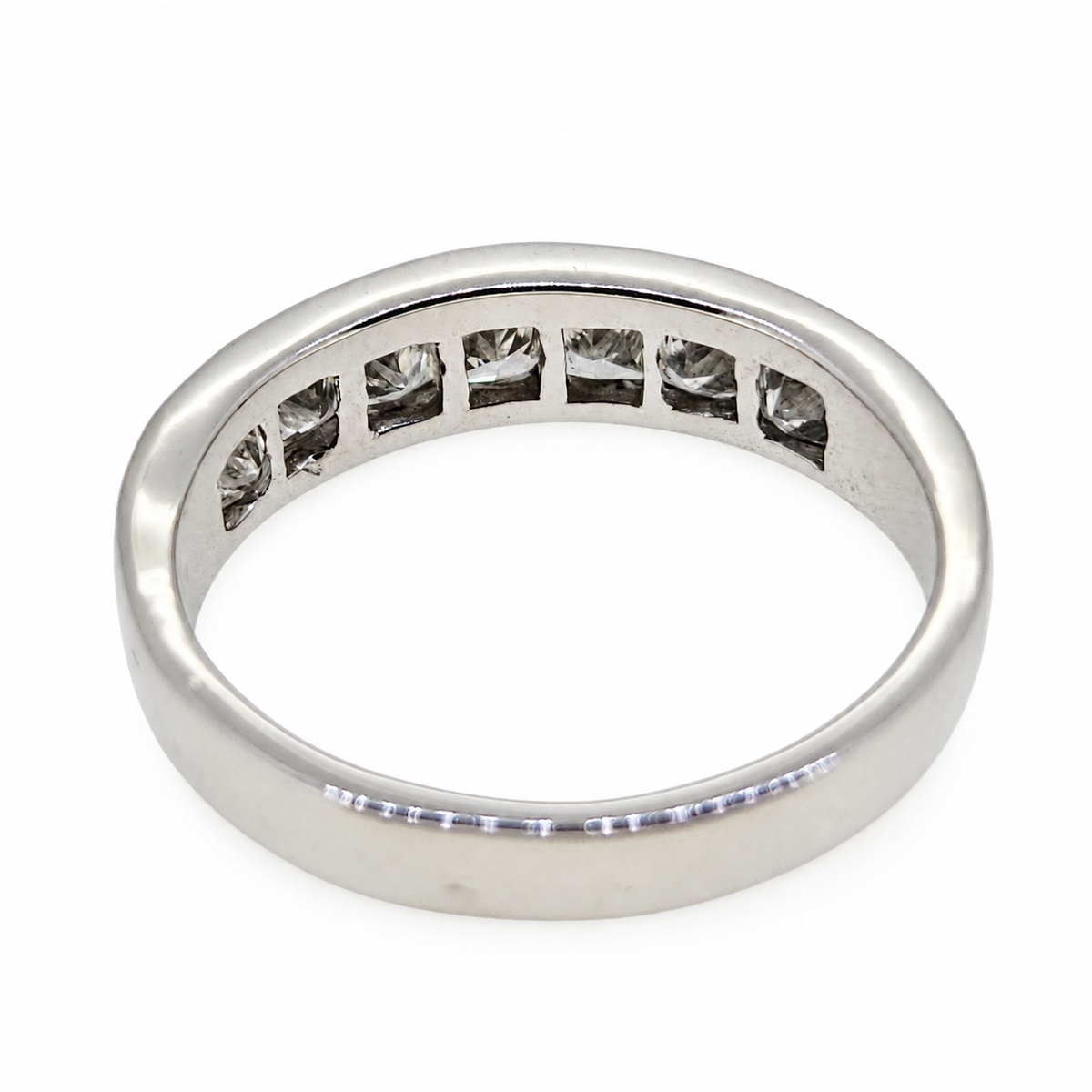 1.19cts Princess Cut Diamond Half Eternity Band Ring in 18ct White Gold