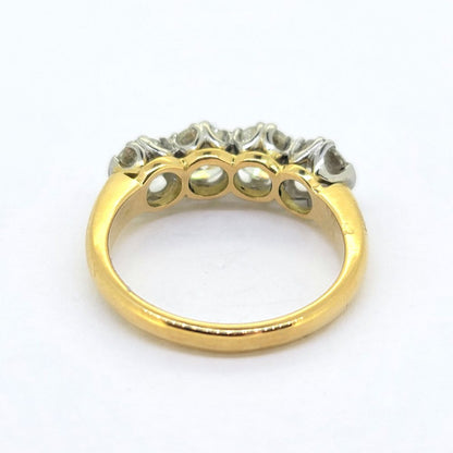 Four Stone Diamond Engagement Ring in Yellow Gold, 2.06 carats