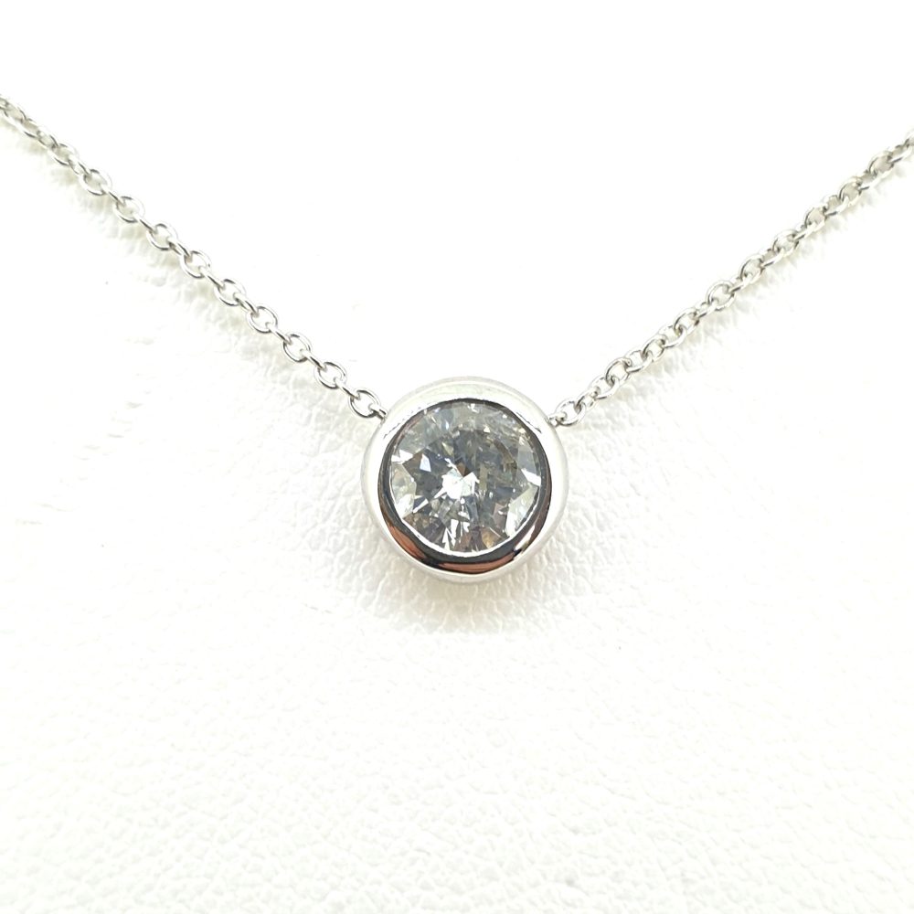 Single Stone 0.75ct Diamond Solitaire Pendant and Chain