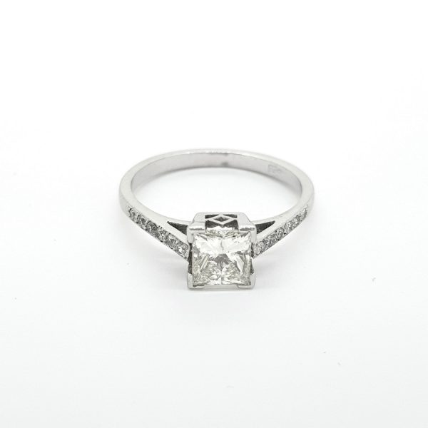 Princess Cut Diamond Solitaire Engagement Ring