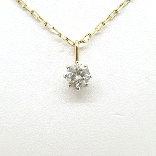 0.77ct Diamond Solitaire Pendant and Chain