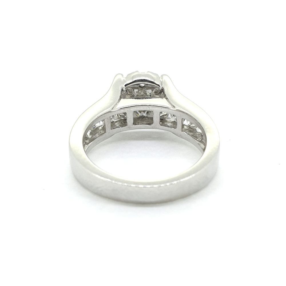 1.50ct Illusion Set Diamond Cluster Engagement Ring