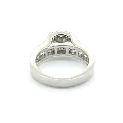 1.50ct Illusion Set Diamond Cluster Engagement Ring