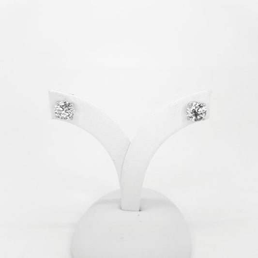 Single Stone Diamond Stud Earrings