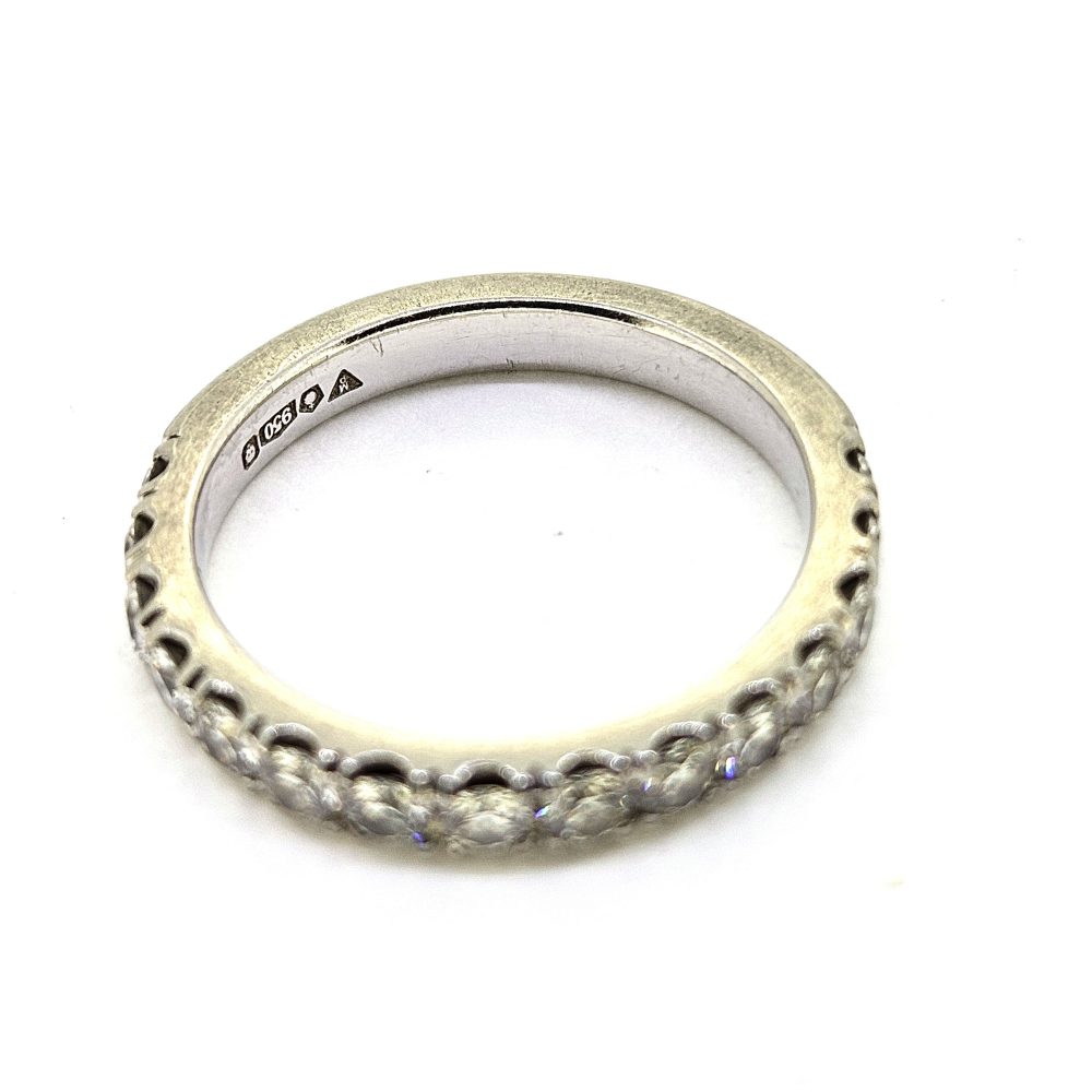 Diamond Half Eternity Band Ring in Platinum