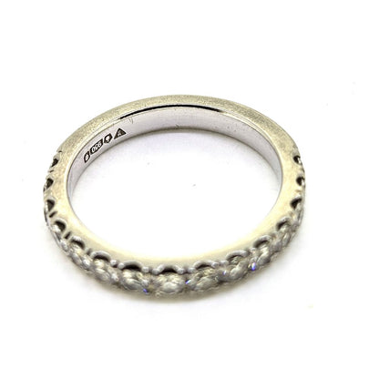 Diamond Half Eternity Band Ring in Platinum