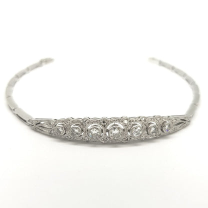 Art Deco Diamond Bracelet in 14ct White Gold