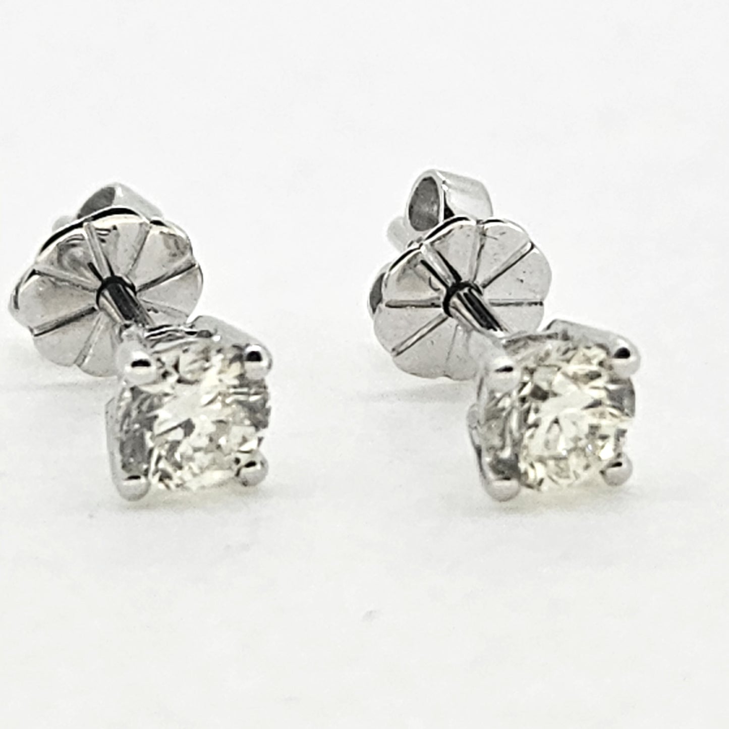 Diamond Solitaire Stud Earrings, 0.49 carats