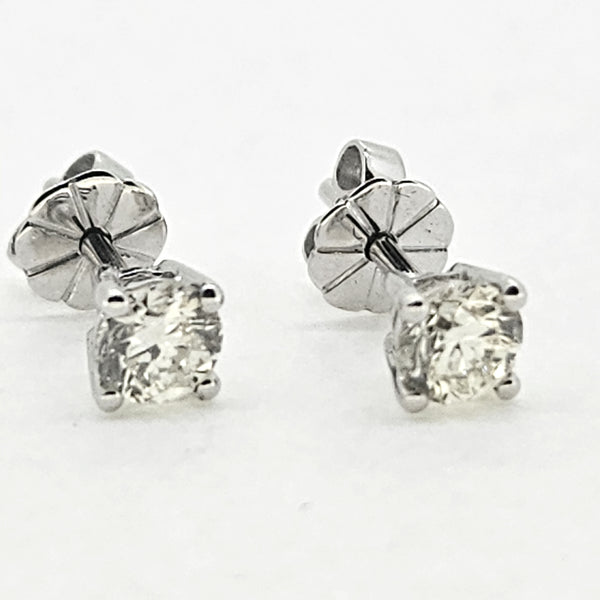 Diamond Solitaire Stud Earrings, 0.49 carats