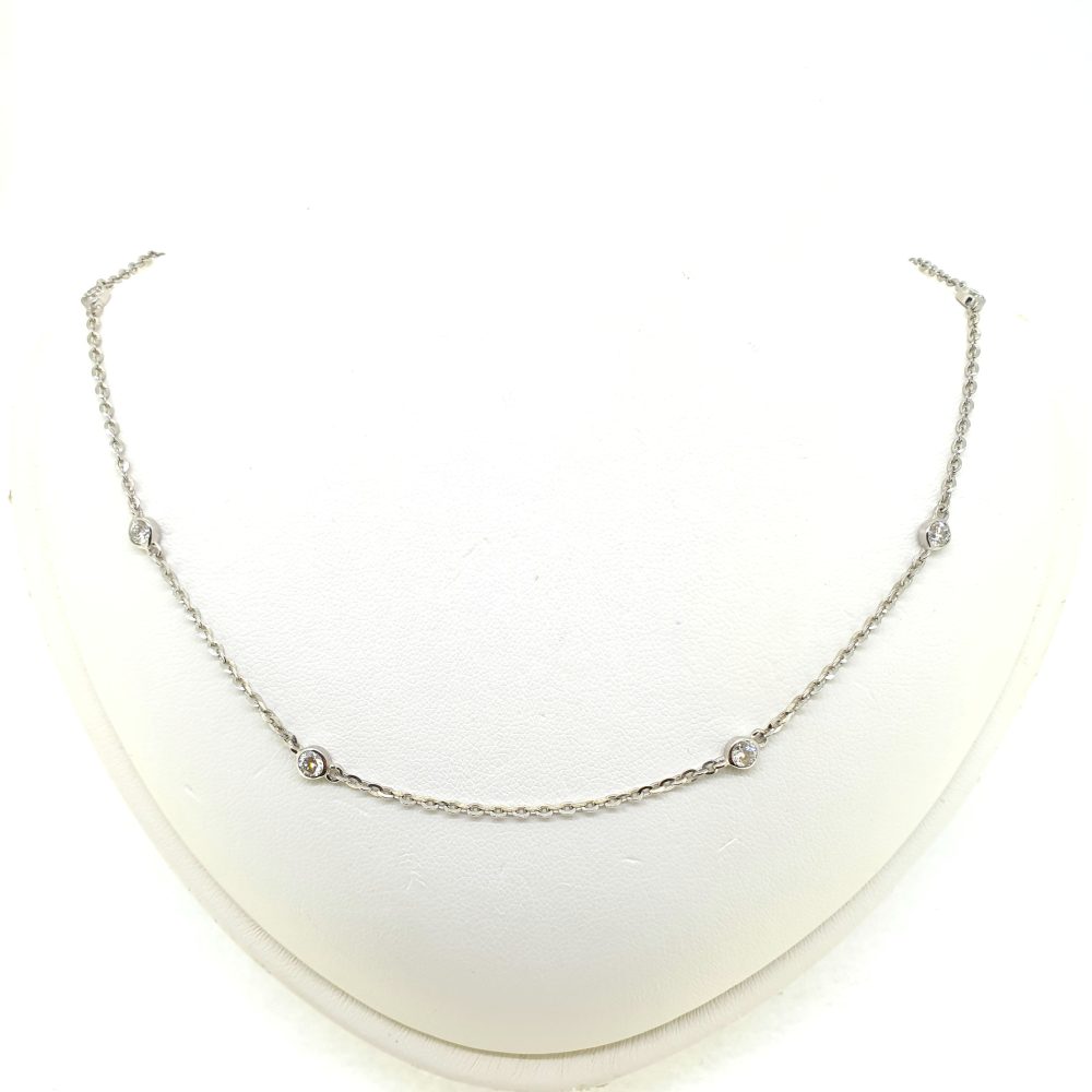 1.30ct Diamond Set 18ct White Gold Chain