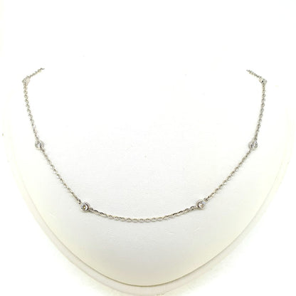 1.30ct Diamond Set 18ct White Gold Chain