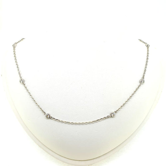 1.30ct Diamond Set 18ct White Gold Chain
