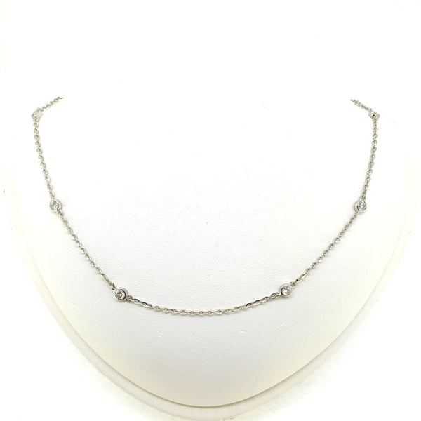 1.30ct Diamond Set 18ct White Gold Chain