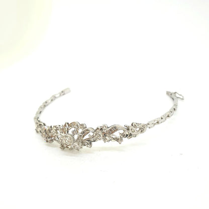 Floral Cluster Diamond Bracelet, 1 carat total