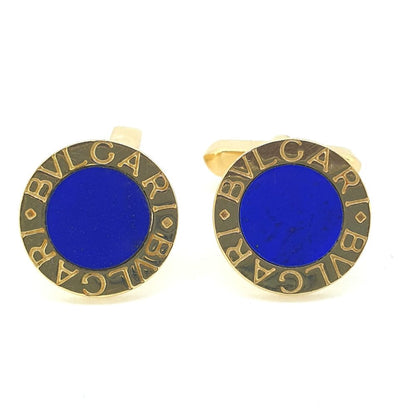 Bvlgari Lapis Lazuli and 18ct Yellow Gold Cufflinks