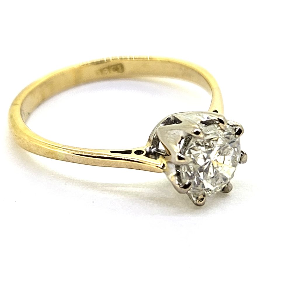 1ct Diamond Solitaire Engagement Ring in 18ct Gold