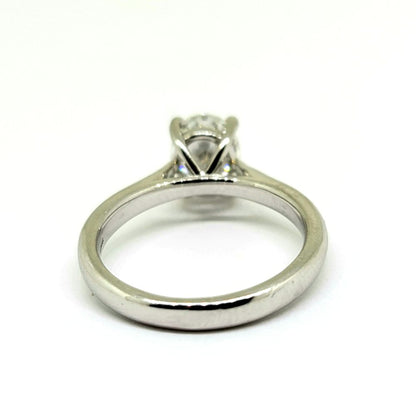GIA Certified 1.15ct Oval Cut Solitaire Engagement Ring in Platinum, with E colour and VS1 clarity