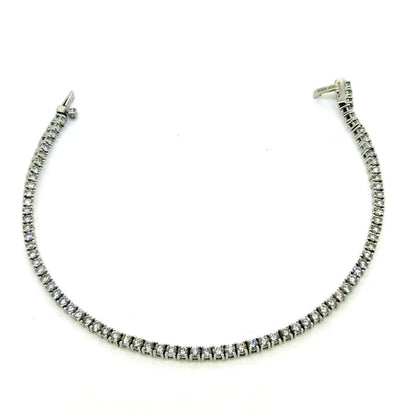 Vintage 3ct Diamond Line Tennis Bracelet in 18ct White Gold