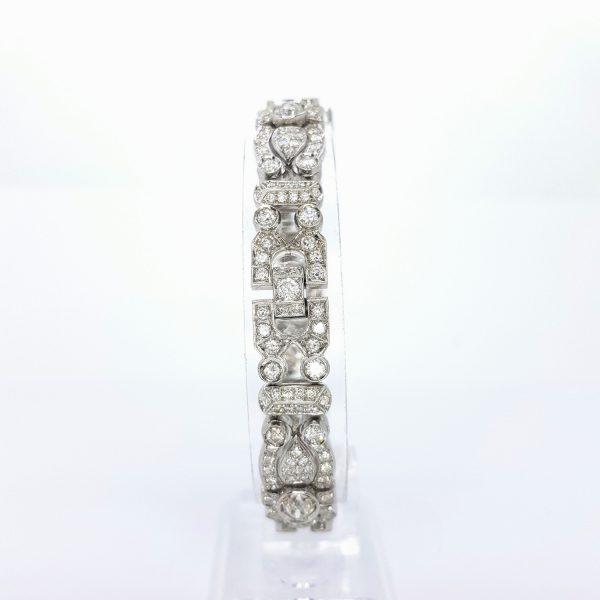 Fine Decorative Platinum and Diamond Bracelet, 11.00 carats
