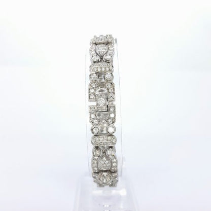 Fine Decorative Platinum and Diamond Bracelet, 11.00 carats