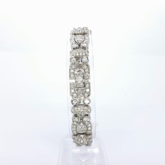 Fine Decorative Platinum and Diamond Bracelet, 11.00 carats