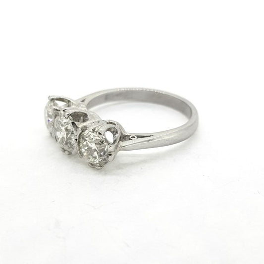 Diamond Three Stone Ring in Platinum, 2.40 carats
