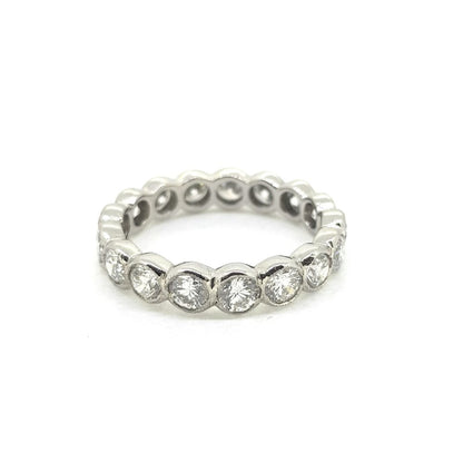 Diamond Full Eternity Band Ring in Platinum 2.30 carat total