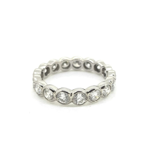 Diamond Full Eternity Band Ring in Platinum 2.30 carat total