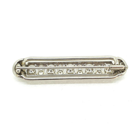 Vintage Diamond Set Bar Brooch
