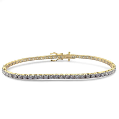 3.92ct Diamond Line Tennis Bracelet in Yellow Gold