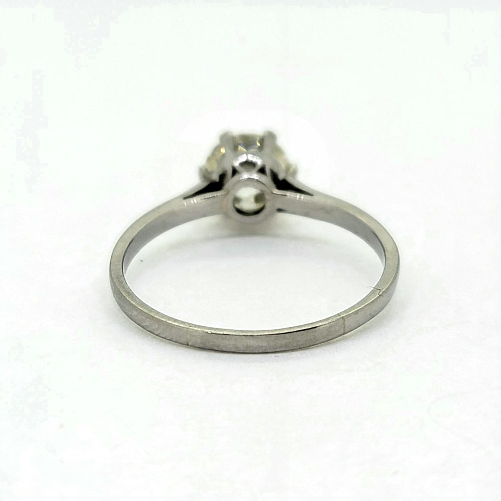 1ct Old Cut Diamond Solitaire Engagement Ring in Platinum