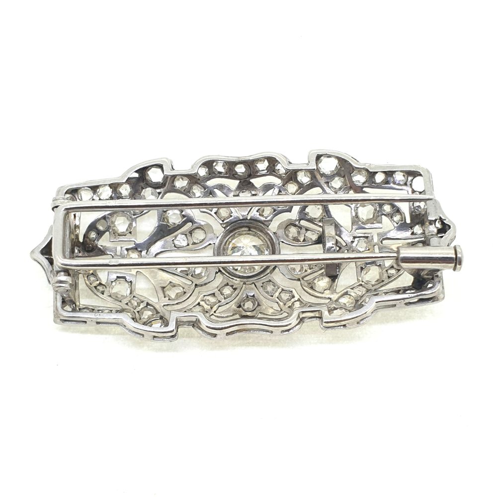 Art Deco Platinum and Diamond Brooch