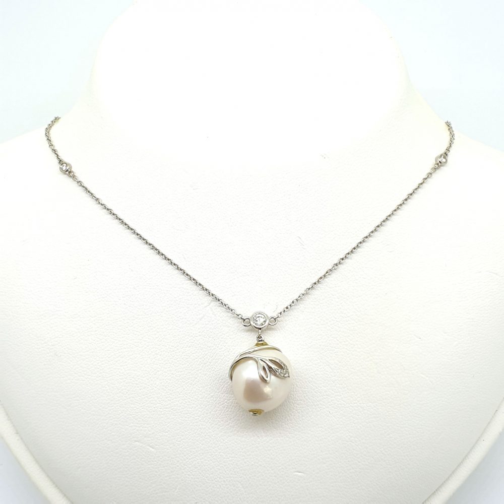 South Sea Pearl and Diamond Pendant