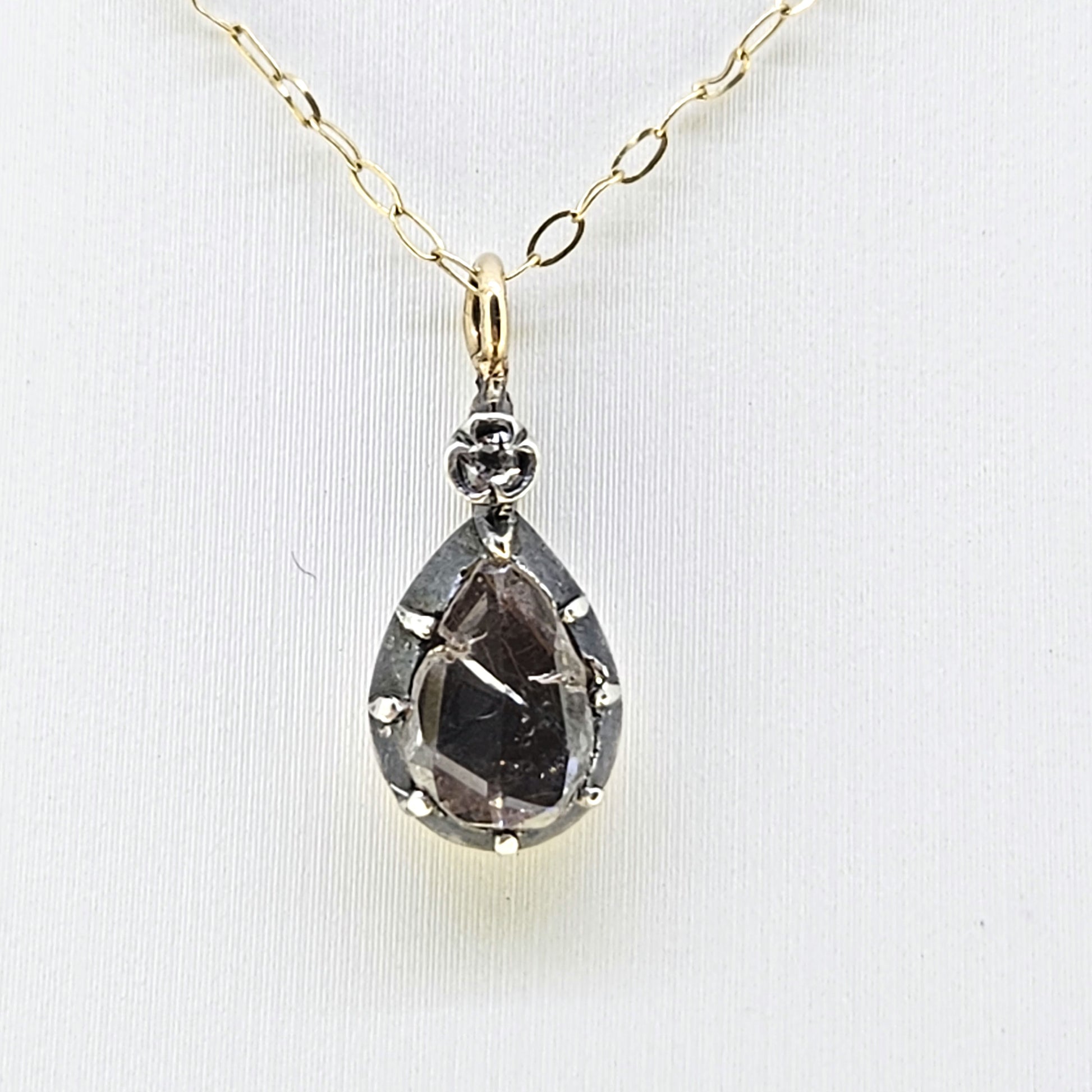 Georgian Diamond Pendant and Chain