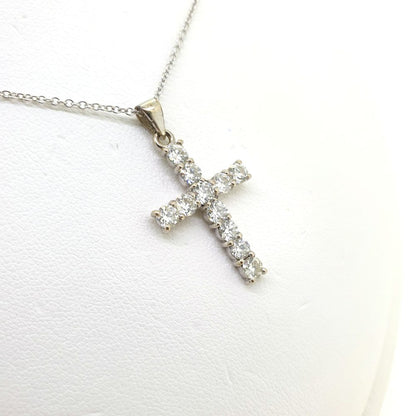 1.20ct Diamond Cross Pendant with Chain