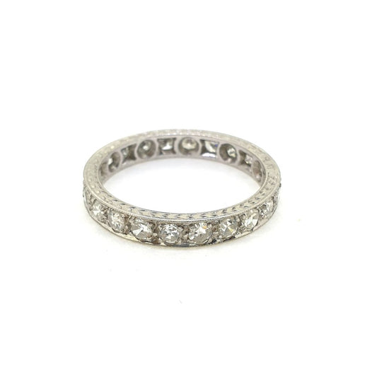Eight Cut Diamond Full Eternity Ring in Platinum