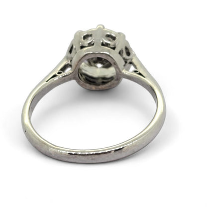 1.80ct Diamond Solitaire Engagement Ring in Platinum, single stone 1.80 carat round brilliant-cut diamond eight-claw set and mounted in platinum